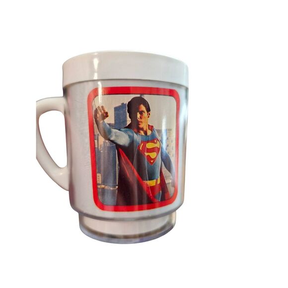 Dawn DC Comic SUPERMAN 1978 Christopher Reeve Plastic Insulated Cup Mug set 2 Tw - Picture 3 of 8